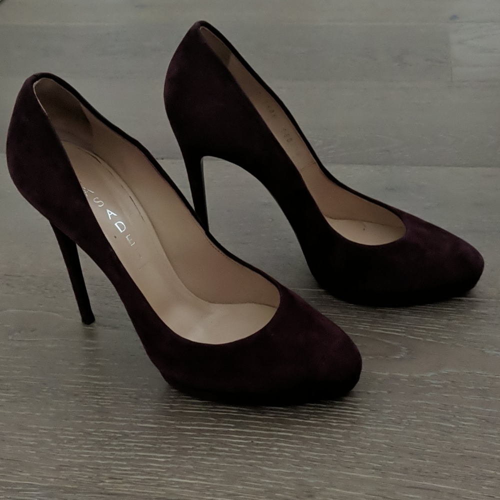 Burgundy Casadei stilettos